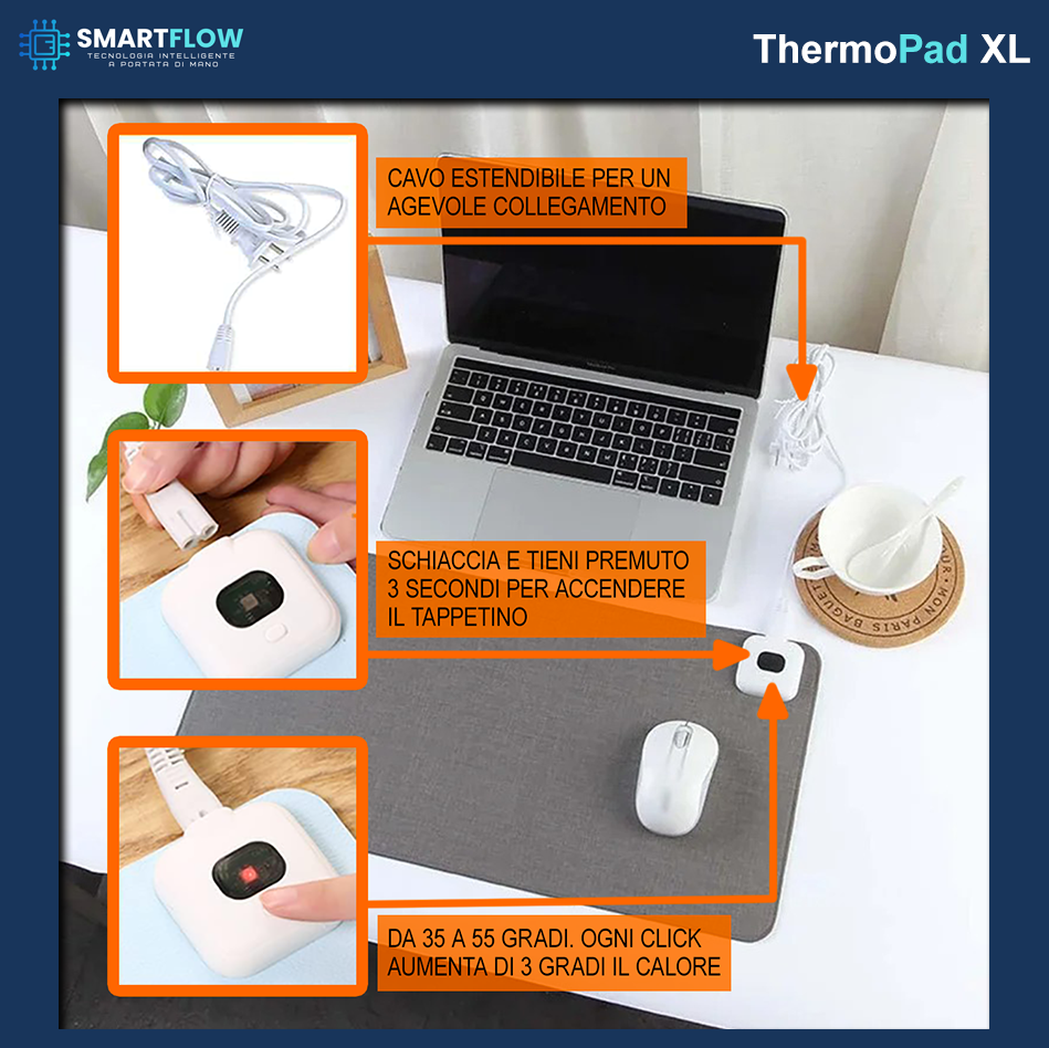 ThermoPad XL - Tappetino mouse riscaldato